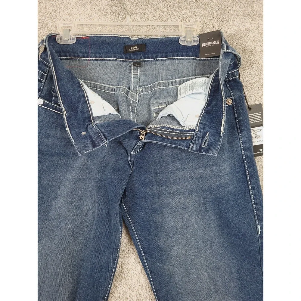 True Religion 32x32 Geno Big T Flap 5 Pockets Design 70045 Jeans NEW $199